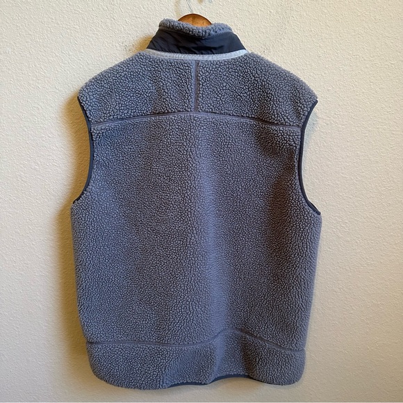 Patagonia Men’s Retro X Grey Deep Pile Sherpa Vest - Picture 2 of 3